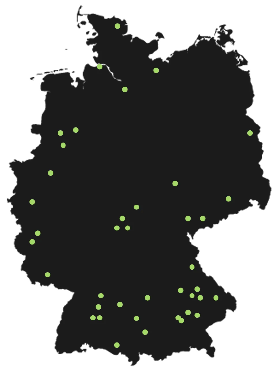 Karte mit Standorten